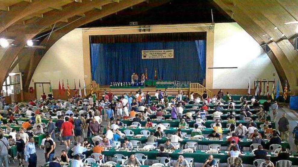 Imagen de una pasada edición del torneo de ajedrez de Benasque.