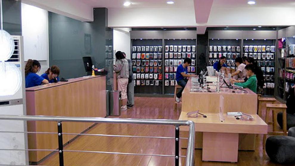 Imagen de la tienda Apple falsa en China