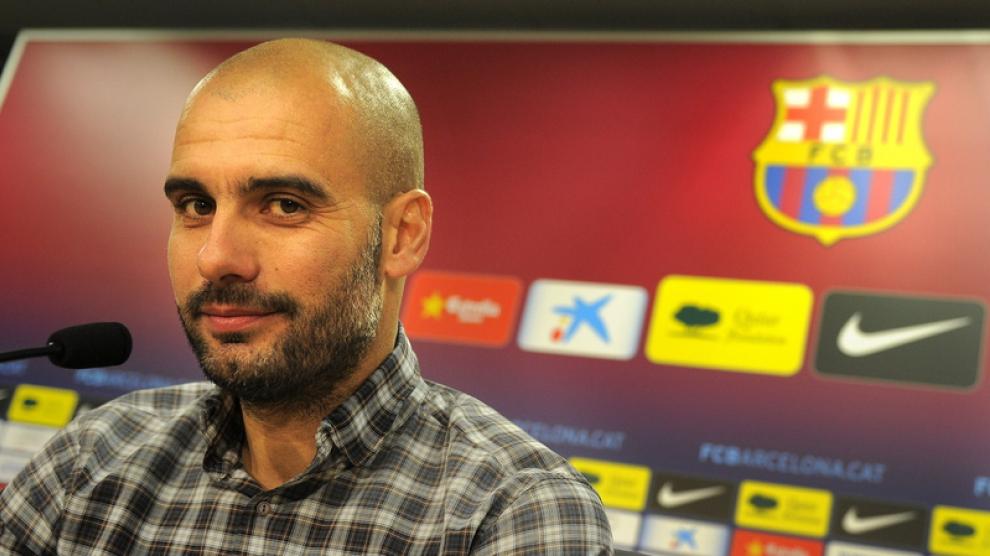 Pep Guardiola en rueda de prensa
