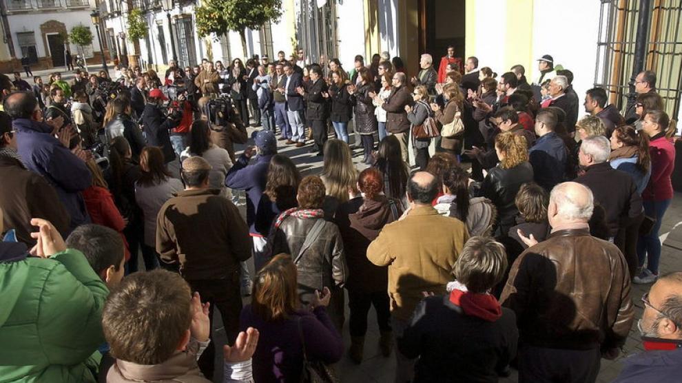 Concentración en La Palma del Condado, el viernes