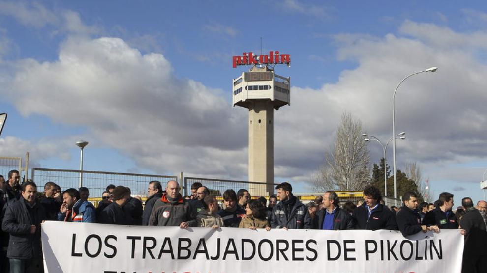 Concentraciones de los trabajadores de Pikolín contra el ERE de la empresa.