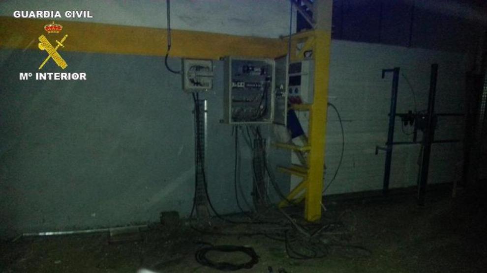 Estado del cuadro eléctrico tras el intento de robo