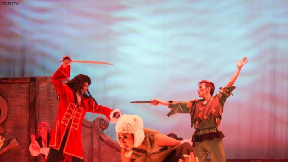 Una imagen de la representación del musical 'Peter Pan on ice'.
