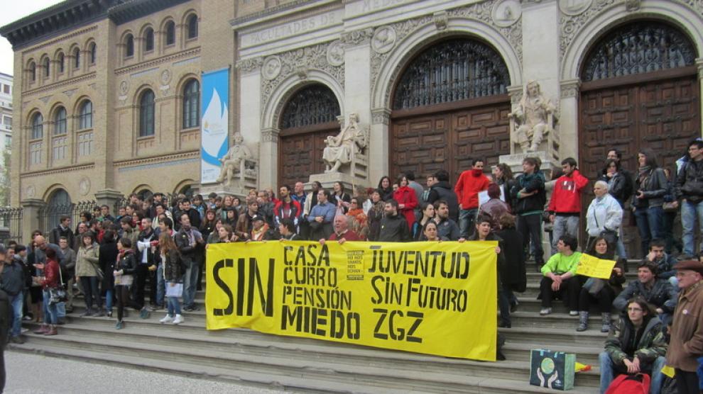 Protesta contra la precariedad laboral