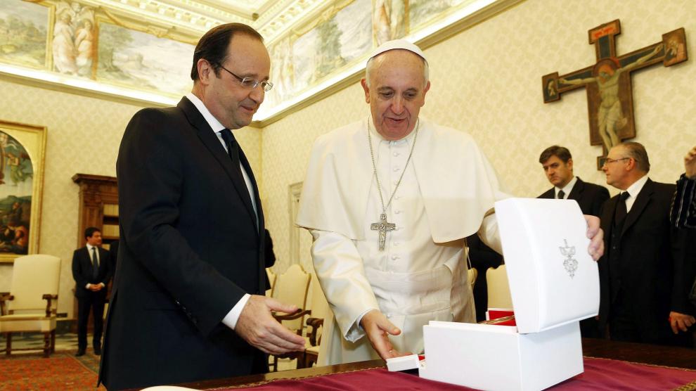 El papa Francisco recibe a Hollande