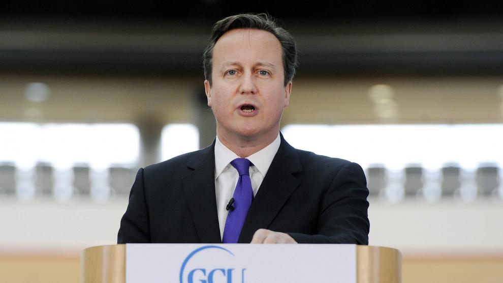 Cameron, durante su discurso en la Villa Olímpica de Londres