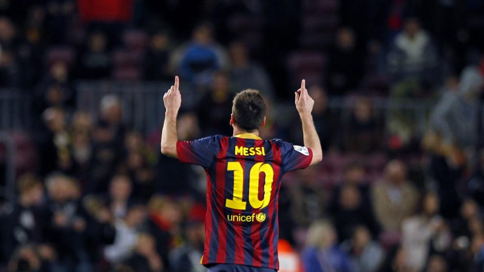 Messi celebra un gol