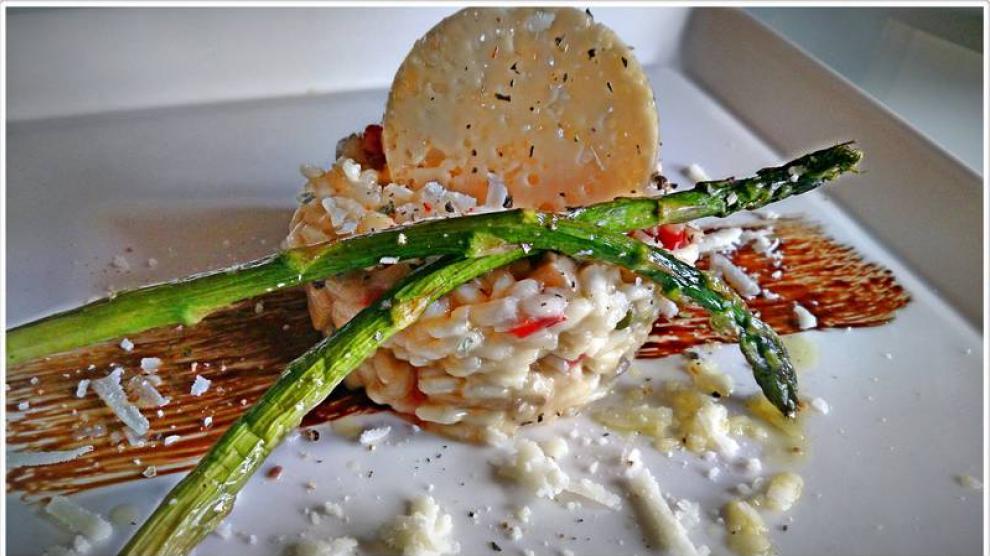 Risotto de setas con trigueros