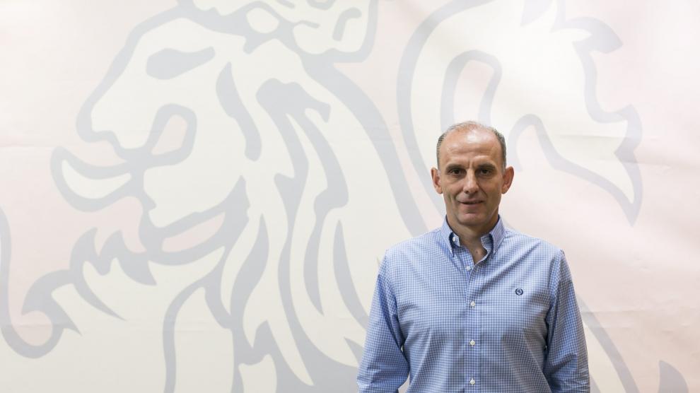 Martín González, en las oficinas del Real Zaragoza