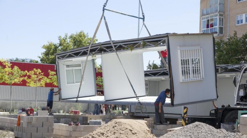 Instalación de barracones, este curso en el colegio Vadorrey
