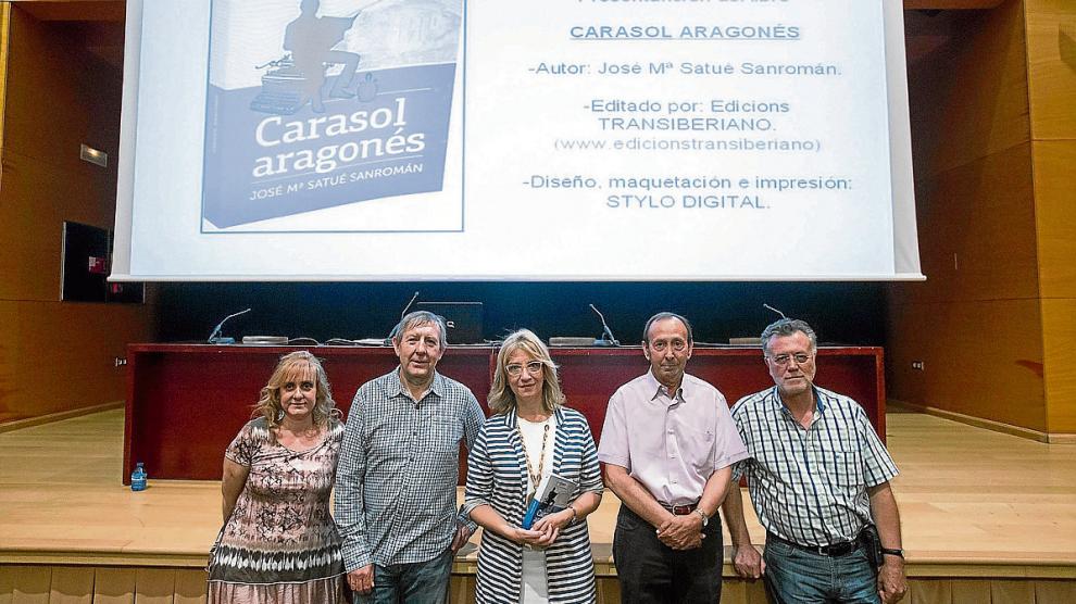 Marta Casamayor, Feliciano Martínez, Encarna Samitier, José María Satué y Manuel Castán.