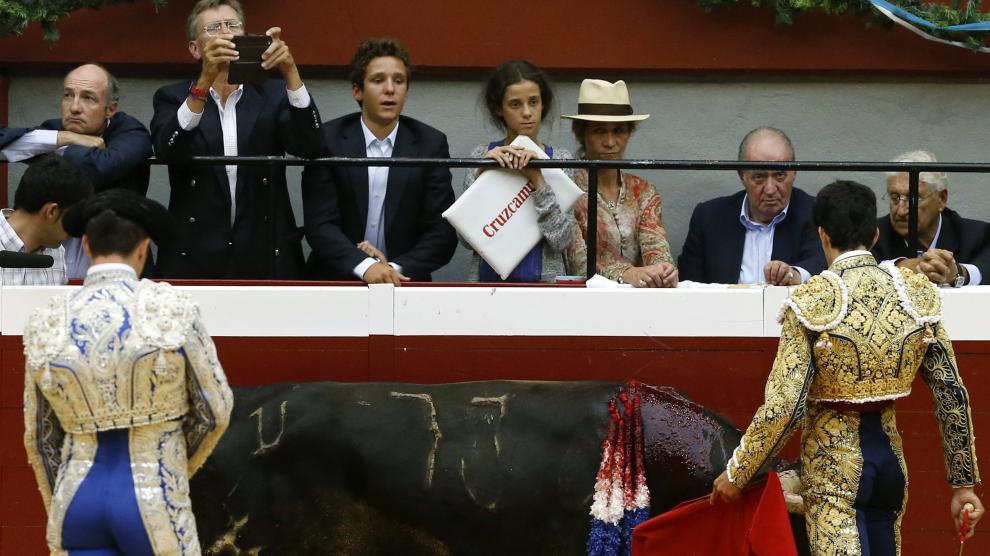 Don Juan Carlos este jueves en San Sebastián.
