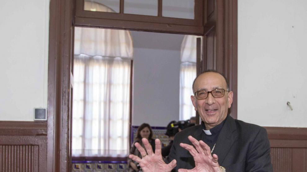 Juan José Omella, en Logroño al informar sobre su nuevo destino como arzobispado de Barcelona.