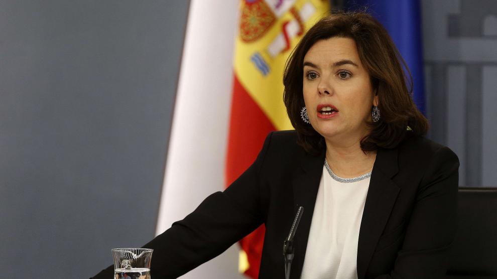 La vicepresidenta del Gobierno, Soraya Sáenz de Santamaría.