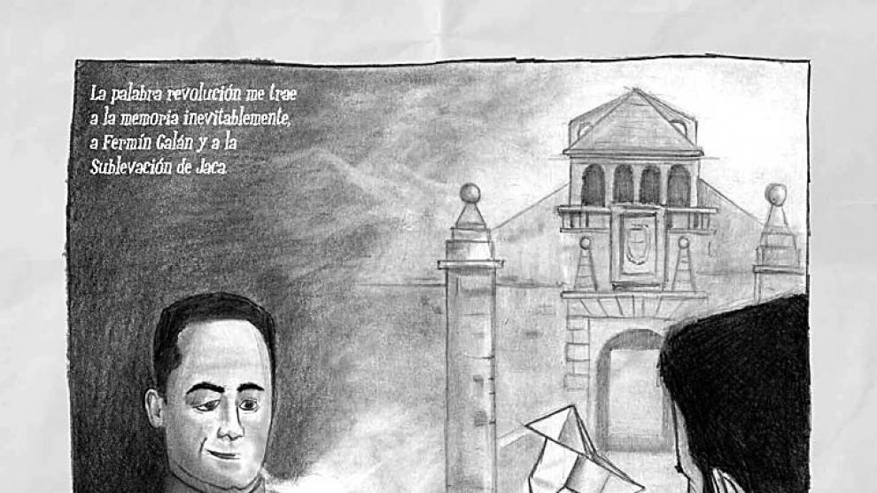 Escena de 'La bondad y la ira', cómic sobre Ramón Acín.