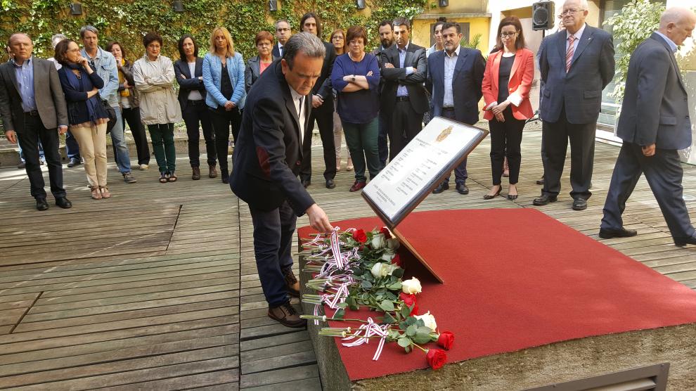 La Diputación de Zaragoza ha celebrado un acto institucional para inaugurar el memorial.