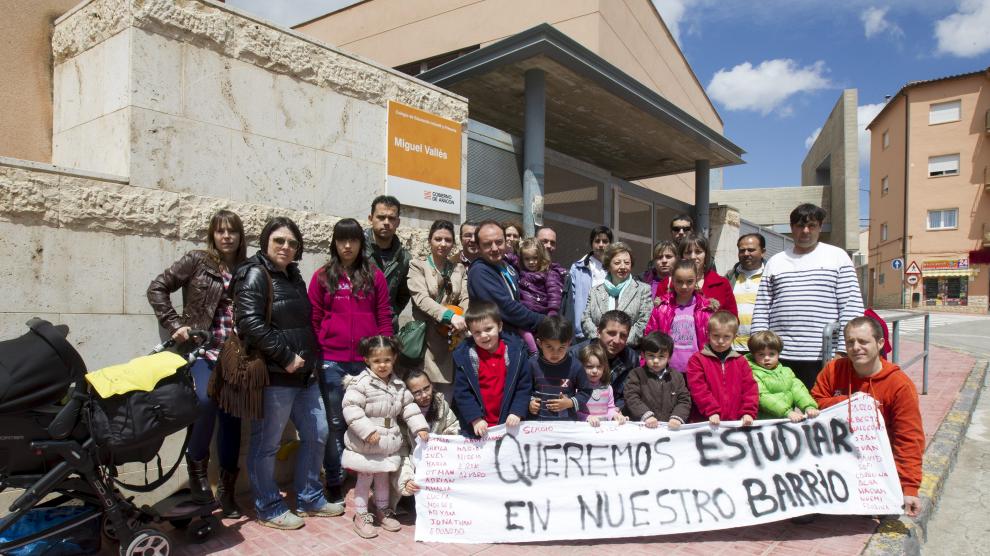 Las protestas por la falta de plazas en el colegio ya se han producido otros años en San Julian. En la imagen, en 2013.