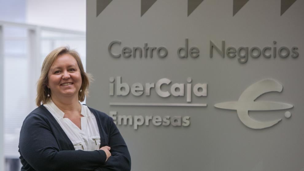Leticia Alfaro, en el Centro de Negocios de Ibercaja.