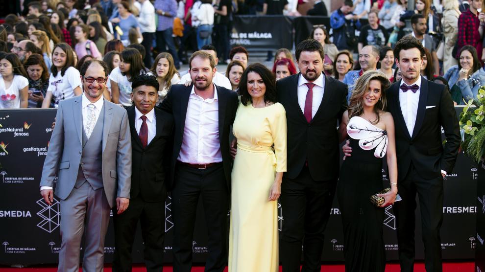 Algunos de los asistentes de la inauguración del Festival de Cine Español de Málaga