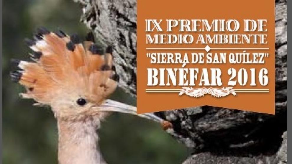 Cartel del IX Premio de Medio Ambiente 'Sierra de San Quílez'.