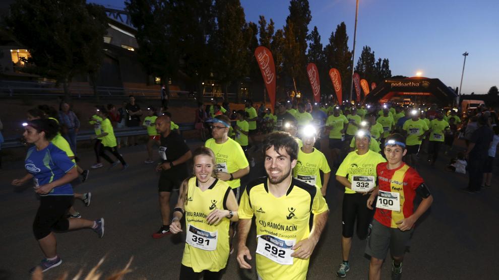 La carrera nocturna de Huesca, en la edición de 2015.