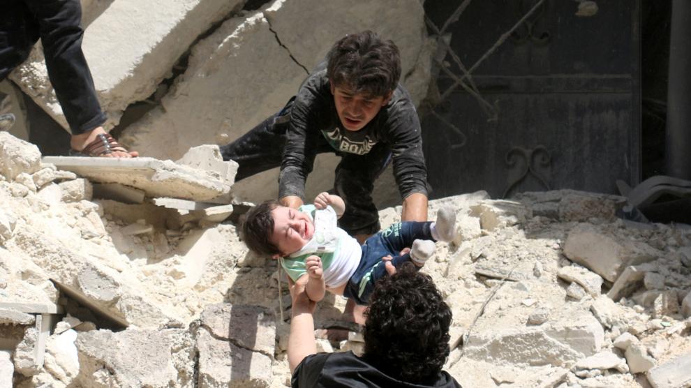 Bombardeos en Alepo