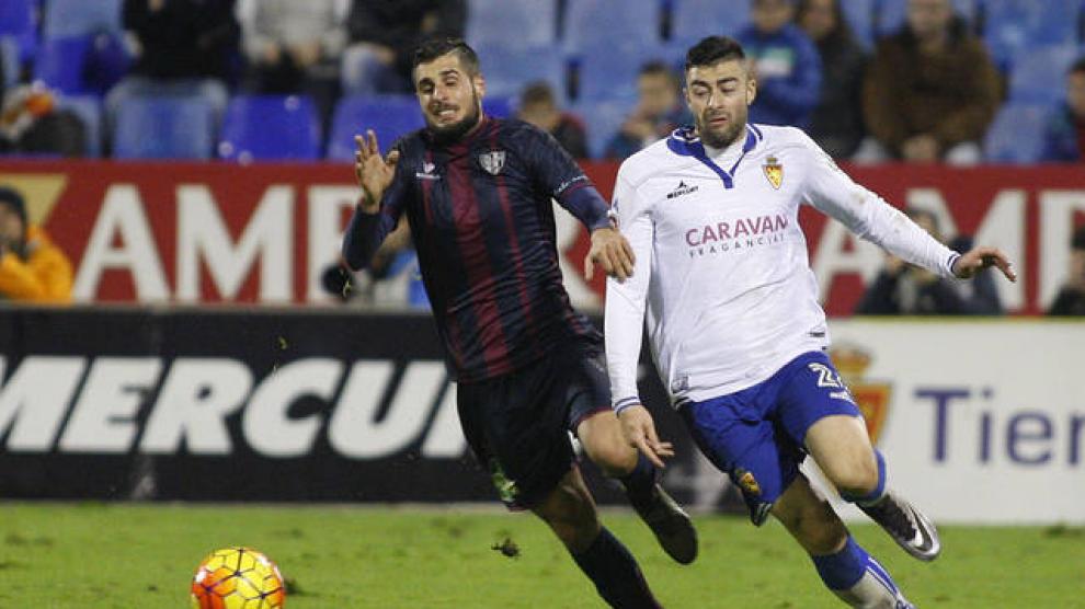 Imagen del último derbi aragonés.