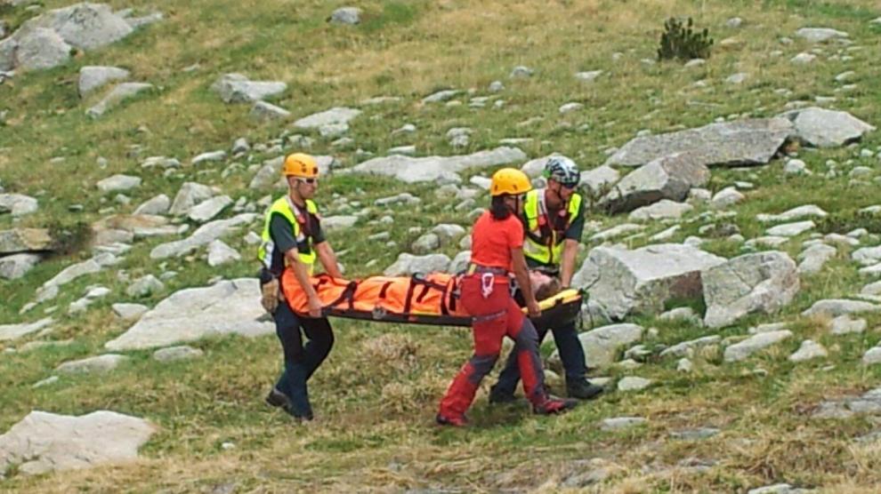 Imagen de archivo de un rescate en el Pirineo oscense