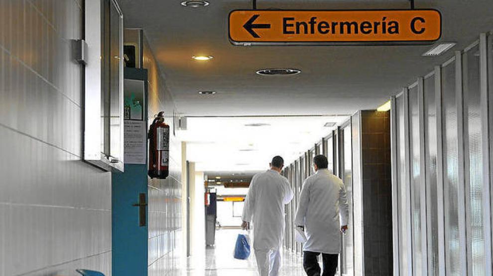 Pasillo de un hospital.