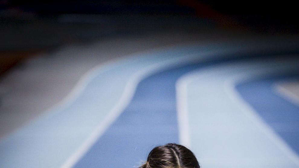 Isabel Macías en el Palacio Municipal de Deportes.