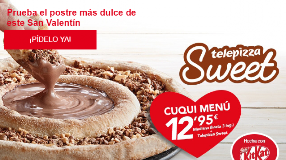 Telepizza anuncia su primera pizza dulce hecha de KitKat Noticias de