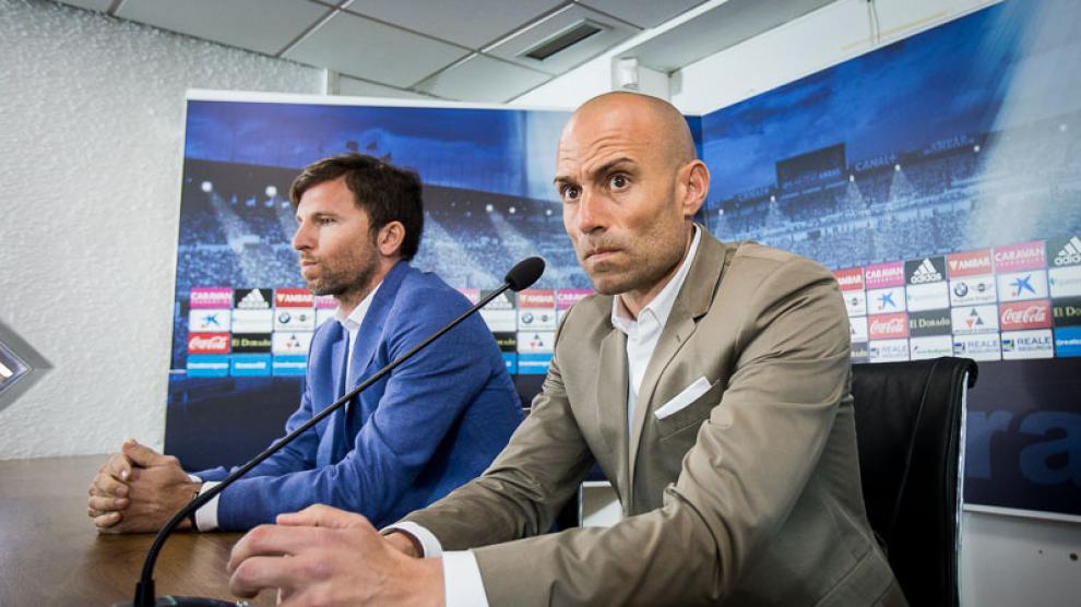 César Láinez, durante su presentación como entrenador del Zaragoza