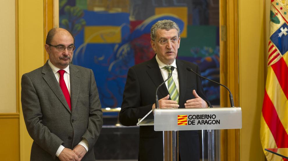 Firma del Convenio entre el Gobierno de Aragón y la Fundación Amancio Ortega.