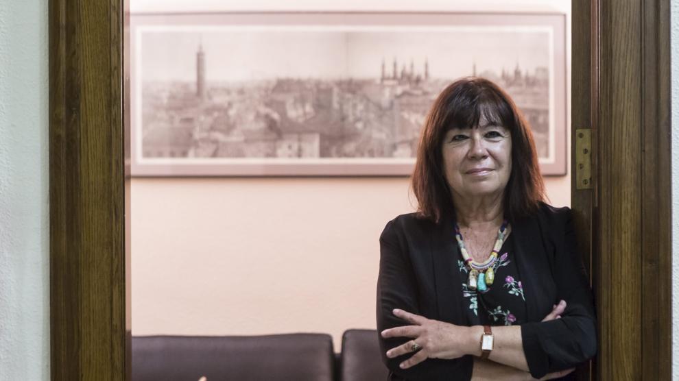 Cristina Narbona, en el Colegio de Abogados de Zaragoza.