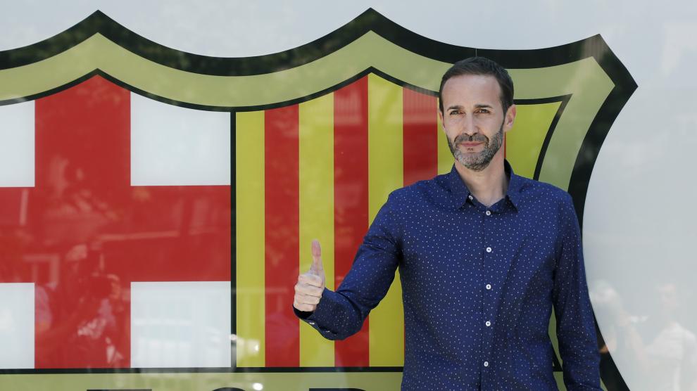 Sito Alonso, en su presentación como técnico del Barcelona.