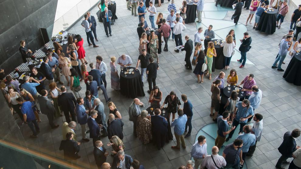 Imagen que presentaba la terraza del Caixaforum al concluir la entrega de premios.