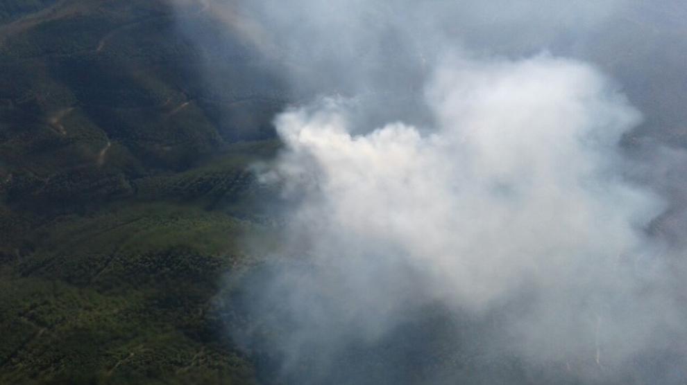 Esta semana ha habido varios incendios forestales, uno en Las Peñas de Riglos.