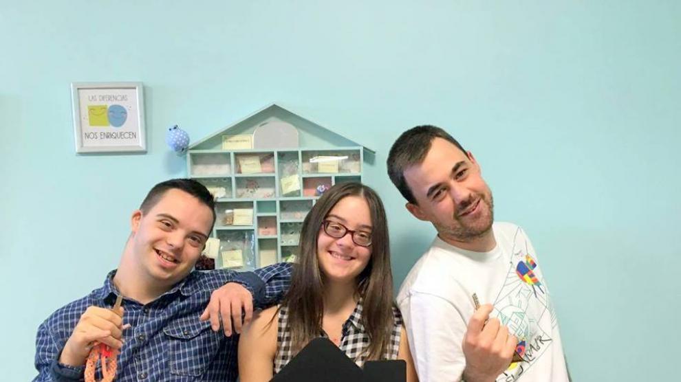 Jóvenes asistentes al curso de Fundación Down Zaragoza.