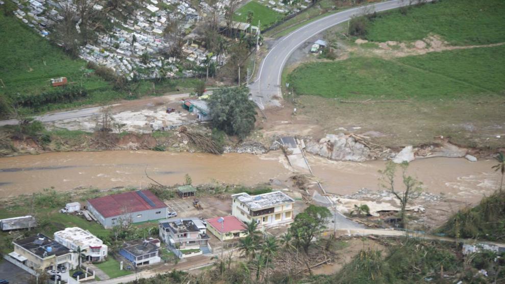 Imagen de Puerto Rico tras el paso del huracán.