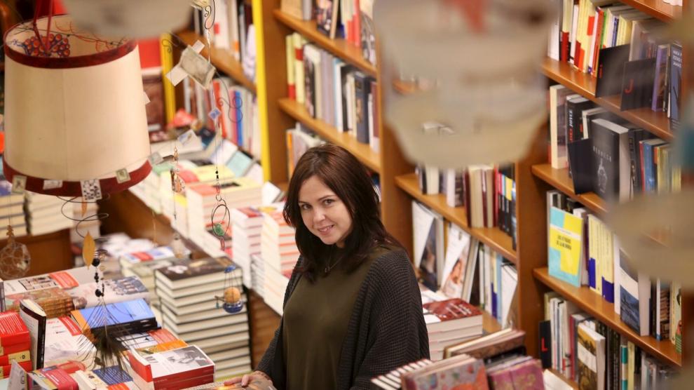 María del Pilar Gomiz presentó hace unos días su trabajo en la librería Cálamo de Zaragoza