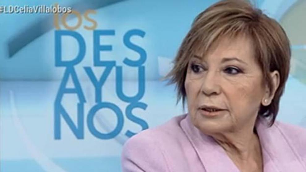Celia Villalobos durante la entrevista de este martes.