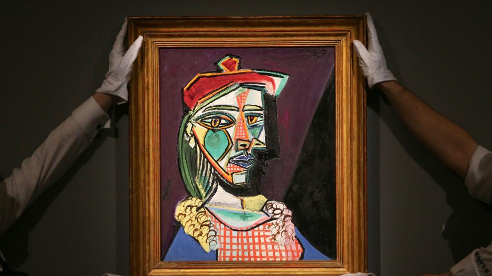 'Mujer con boina y vestido de cuadros' de Pablo Picasso.