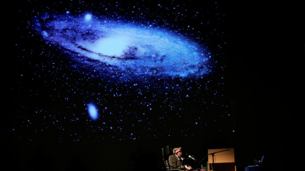 Hawking, durante una conferencia sobre el origen del Universo en Bruselas
