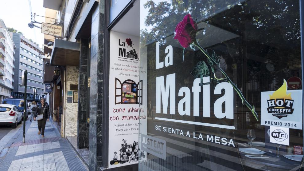 Fachada de un restaurante de La Mafia en Zaragoza