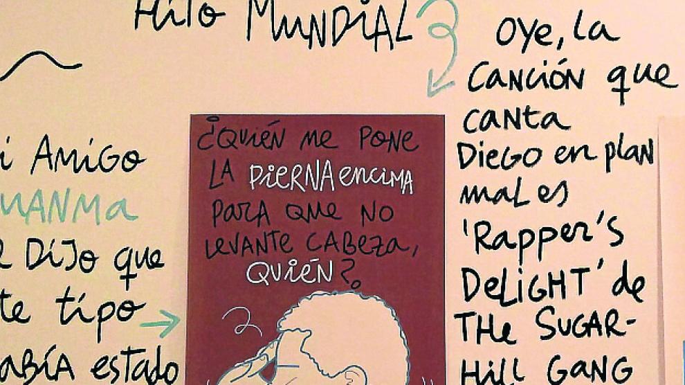 El cartel dedicado a 'Gran hermano' y Jorge Berrocal.