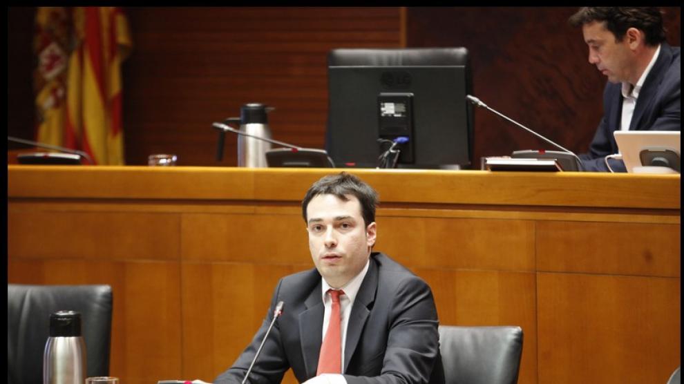 El director general de director general de Planificación, Ricardo Almalé, este martes durante su comparecencia en las Cortes de Aragón.