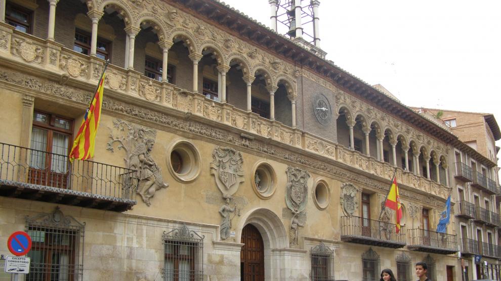Fachada del ayuntamiento renacentista de Tarazona.