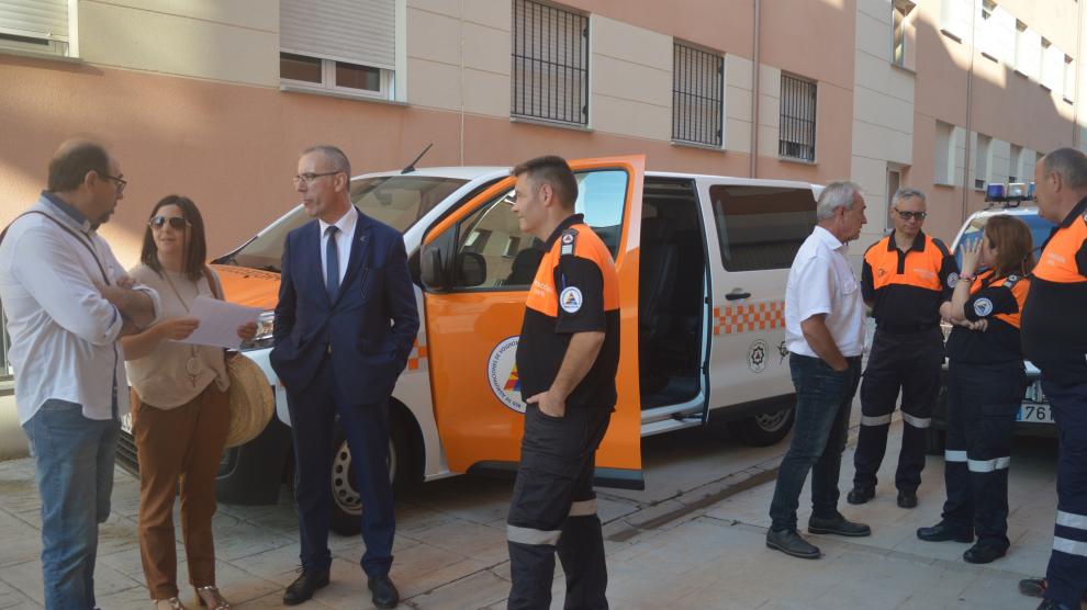Presentación del nuevo vehículo de Protección Civil en la Comunidad de Teruel.
