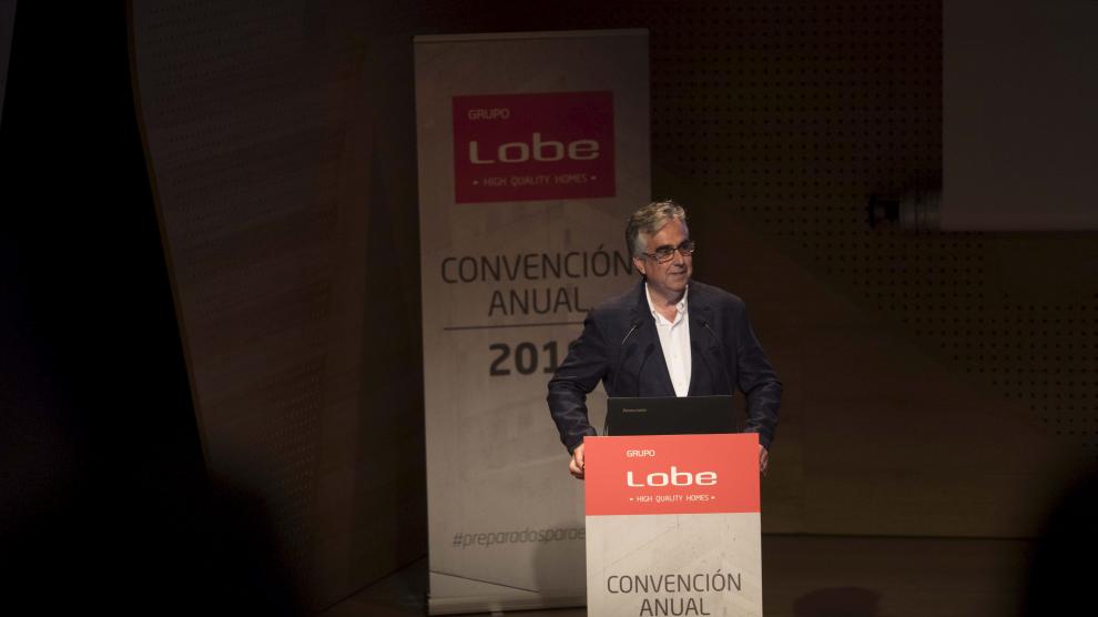 El director general de Grupo Lobe, Juan Carlos Bandrés, este viernes durante la presentación de resultados en Zaragoza.