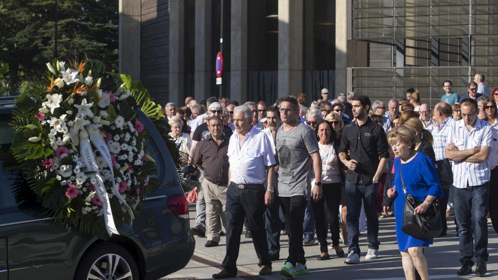 Llegada del cuerpo de  de Ana María Suárez, víctima zaragozana del atentado de Cambrils